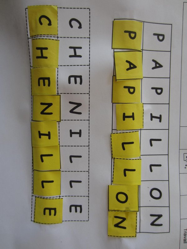 Travail autour des mots